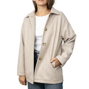 CAMISACO DAPHNE BEIGE ABRGO ALGODON CLASICO MUJER