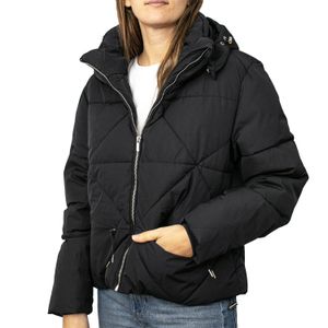 CAMPERA SERENA NEGRA ABRIGO MUJER TAPADO NYLON