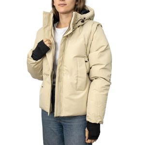 CAMPERA HARPER BEIGE ABRIGO NYLON CHALECO MUJER