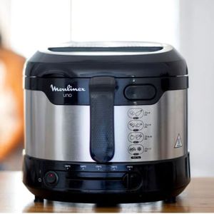 Freidora Moulinex Af215D58 Uno Negra 1Kg, 1600W, Usa Aceite
