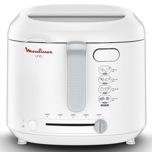 Freidora Moulinex Af203158 Uno M - Blanca, 1Kg, 1600W, Usa Aceite