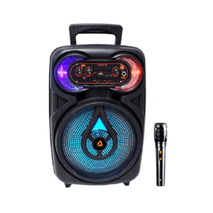 PARLANTE PORTATIL BLUETOOTH 8" LUZ LED RGB MIC. PLUTO