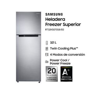 Heladera Samsung No Frost Plateada 320L