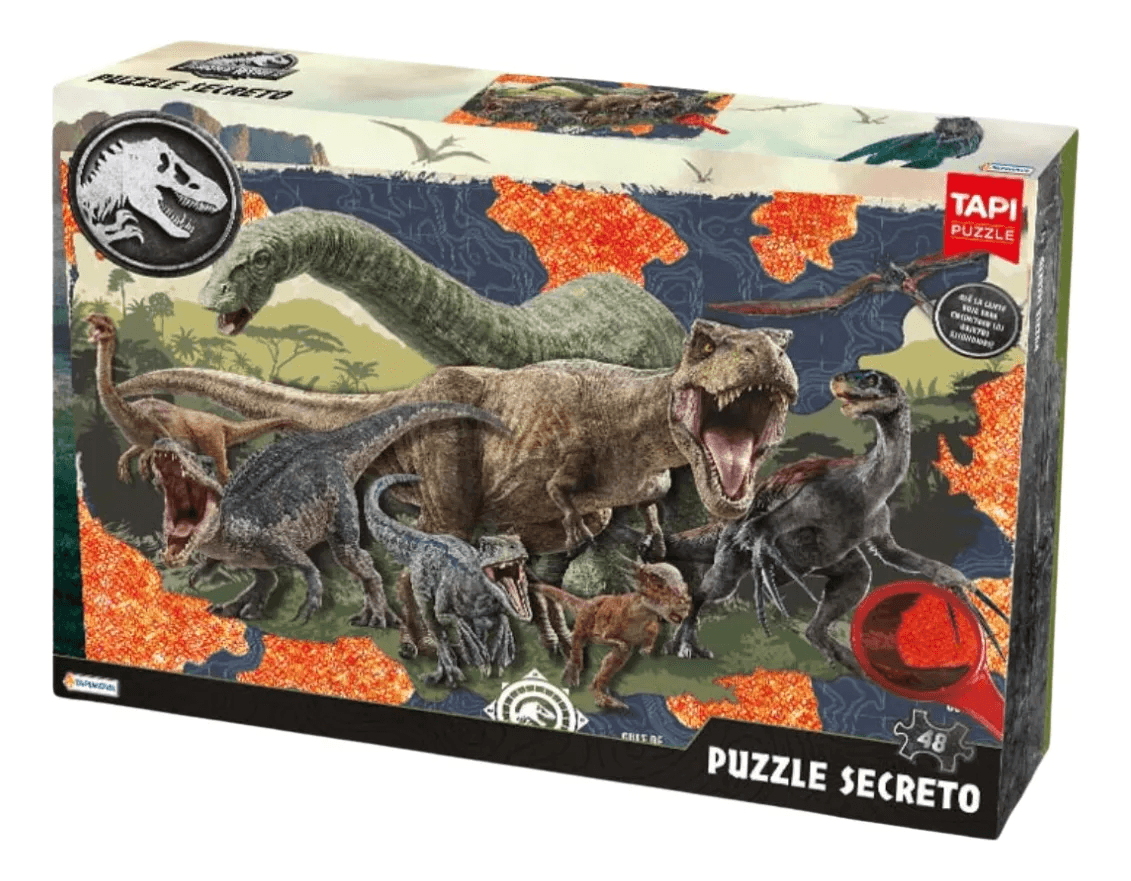 Puzzle Secreto Jurassic World 48 Piezas Con Lupa Tapimovil Ujw01054 ...