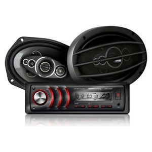 Stereo Y Parlantes Crown Mustang DMJ-9000BT USB SD Bluetooth Auxiliar