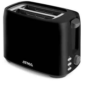 Tostadora Eléctrica Atma Boca Ancha Negra To20bp 2 Rebanadas