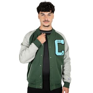 Campera Champion Superfleece Letterman Hombre Moda Verde