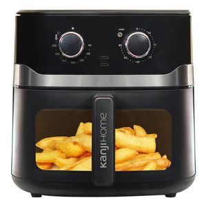 FREIDORA DE AIRE KANJI KJHAF1803 SIN ACEITE 1800W 10L ANALOGICA NEGRA