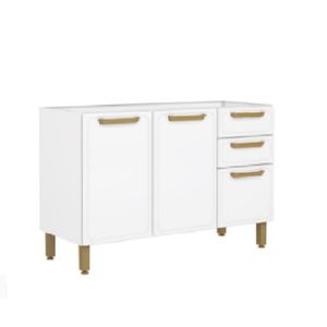 Bajo Mesada De Acero Bertolini 1.20 Mod. Bella Blanco BBO-120