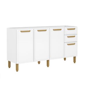 Bajo Mesada De Acero Bertolini Mod. Bella 1.60 Blanco BBO-160