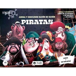 JUEGA Y DESCUBRE QUIEN ES QUIEN PIRATAS LIBRO + 48 TARJETAS - Anonimo