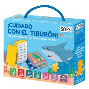 CUIDADO CON EL TIBURON JUEGO DE CARTAS + LIBRO DE ACTIVIDADES + PEGATINAS - Anonimo