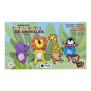 TUTTI FRUTTI DE ANIMALES DESCUBRE Y APRENDE LIBRO + 9 FIGURAS DESMONTABLES - Anonimo