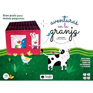 AVENTURAS EN LA GRANJA DESCUBRE Y APRENDE LIBRO + 4 ROMPECABEZAS - Anonimo