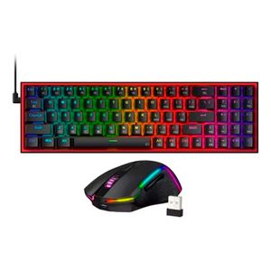 Combo Redragon 2 En 1 Pollux + Trident S136 Black Teclado Negro Idioma Ingles