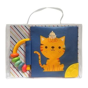 GATO MI LIBRO SUAVE CON SONAJERO Y MORDILLO - Yoyo Books