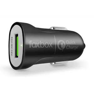 CARGADOR PARA AUTO FOXBOX WAY QC-CON CABLE USB/MICRO NEGRO (5114)