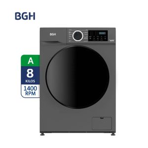Lavarropa Carga Frontal Bgh Inverter 8 KG - 1400 RPM Gris Bwfi08s24ar