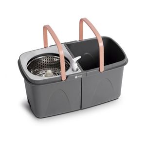 Set de Limpieza Balde Escurridor Mopa Centrífuga OB-LBT2 Trapeador de Piso