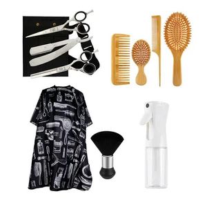 Kit de Barbería Gadnic Cepillos Capa Tijeras Spray Botella
