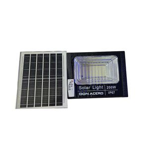 Reflector Led 200w con Panel Solar Exterior + Control Remoto DON ACERO