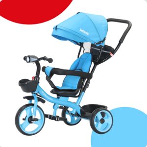 Triciclo Con Barral Y Capota Asiento Giratorio 360° Azul Bebesit Sl-1870-v1-b Premium