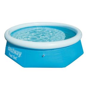 Pileta Inflable Redonda Bestway Fast Set 57266 De 3.05m X 76cm 3638l Azul Caja