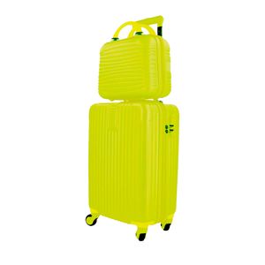 Set  Valija Chica Carry On De Cabina + Mini Valija Neceser Color