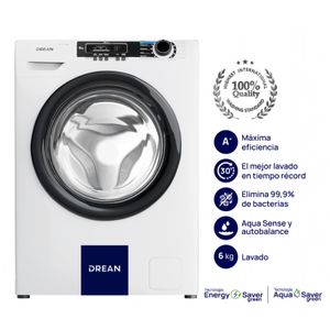 Lavarropa Carga Frontal Drean 6 KG - 900 Rpm Blanco LFDR0609LB0
