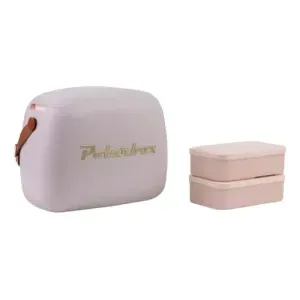 Lunchera Térmica Polarbox Perla Correa Marrón Dos Tupper 6 L