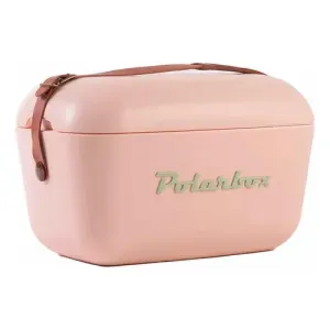 Conservadora Polarbox 20 Litros Color Rosa Con Asa Marrón