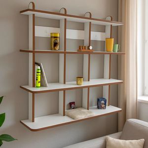 Biblioteca Estante Repisa Minimalista En Melamina Blanco - Encastrable!