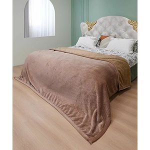 Frazada Doble Jacquard con Coderito Queen Beige - City Blanco