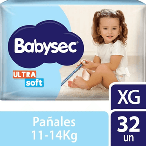 Pañales Babysec Ultra Soft XG x32