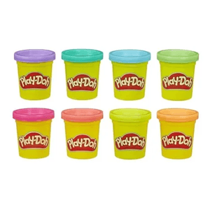 Pack 8 Masas Play-doh Neón Empaque Colores Variados 448Gr Hasbro E5044