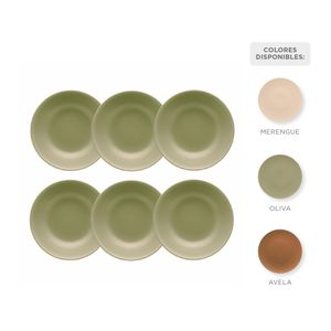 Set x6 Platos Hondos 20 cm Unni