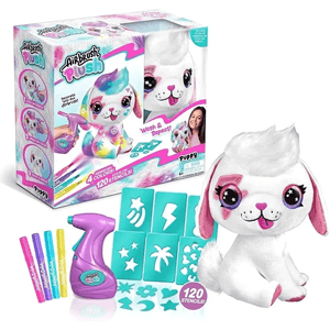 Perrito  Airbrush Plush Peluche Para Pintar OFG249 Multicospe