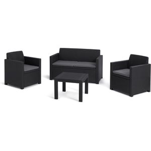 Juego Living Simil Rattan Jardin  Sillones Balcon Exterior Importado