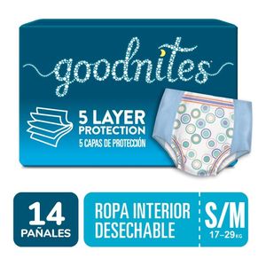 Pañales Goodnites Talle P/M x14un