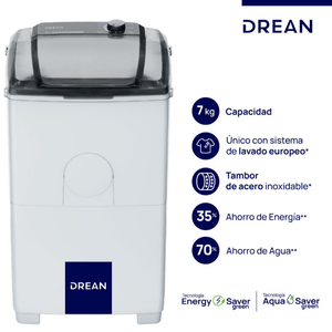 LAVARROPPAS DREAN 7kg SEMI-AUTOMATICO BLANCO LTDR79SB