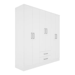 Placard Puertas Abrir Orlandi Bahia 181 Cm 6 Puertas 2 Cajones C/Correderas Metálicas Art 3502