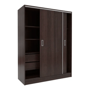 Placard Puerta Corrediza Orlandi Suave 138 Cm 2 Puertas 2 Cajones Wengue Art 281