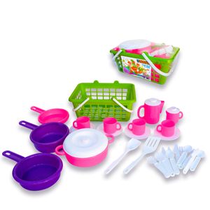 Canasta Con Accesorios De Cocina Y Te