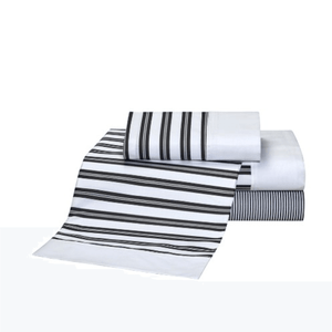 Juego de Sabanas Danubio 144 hilos Stripes Black Queen