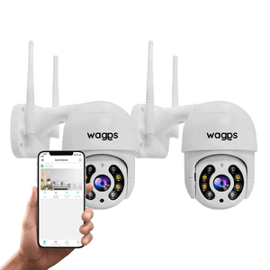 Camara De Seguridad IP Domo Exterior Full HD Waggs Blanca X2