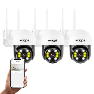 Camara De Seguridad Ip Domo Exterior Full Hd Negra Waggs X3