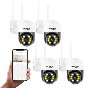 Camara De Seguridad Ip Domo Exterior Full Hd Negro Waggs X4