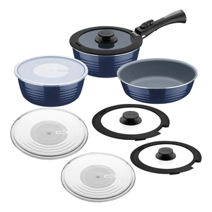 Bateria De Cocina Tramontina Itria 10pzas Mango Removible