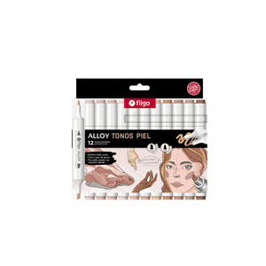 Marcadores artísticos Filgo Alloy x12 tonos Piel