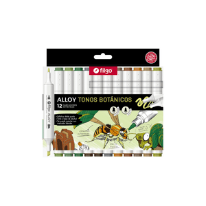 Marcadores artísticos Filgo Alloy x12 tonos Botánicos